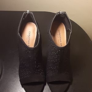 Christian Siriano Peep Toe Ankle Booties